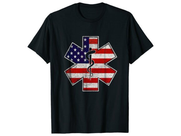 American Flag EMT Paramedic T-Shirt