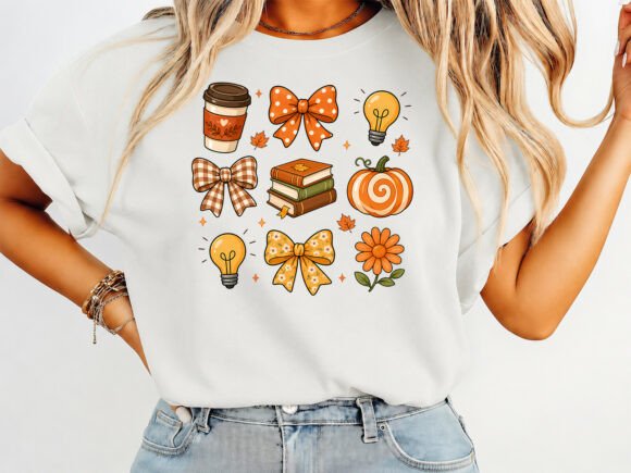 Cozy Autumn Icons Fall T-Shirt