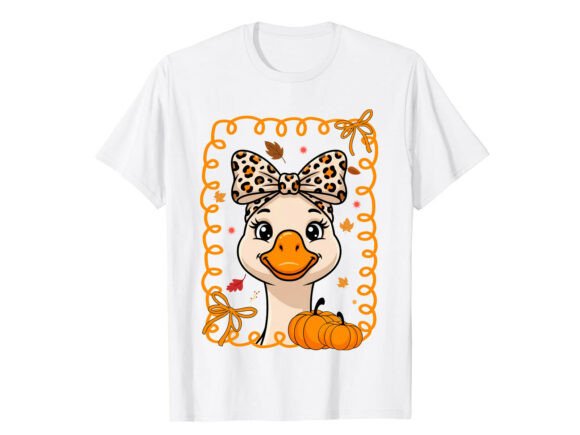 Cute Goose Bow Fall T-Shirt Review