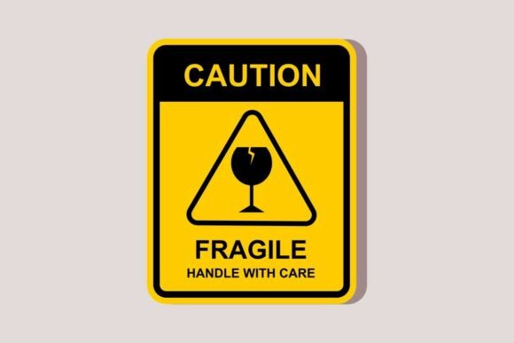 Fragile Broken Glass Handle with Care