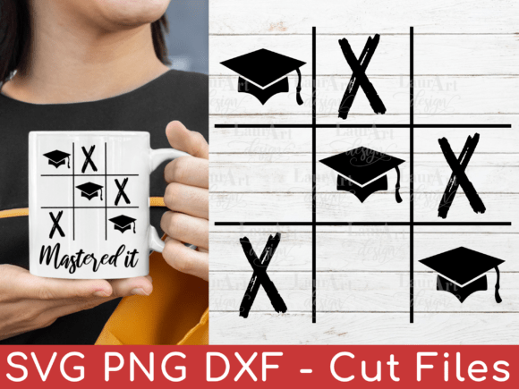 Graduation Tic Tac Toe Grad Cap Graduate