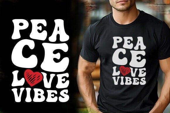 Peace Love Vibes Vector Tshirt Design Review