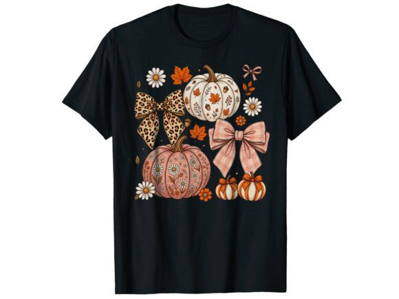 Pumpkin Bow Daisy Fall T-Shirt Review