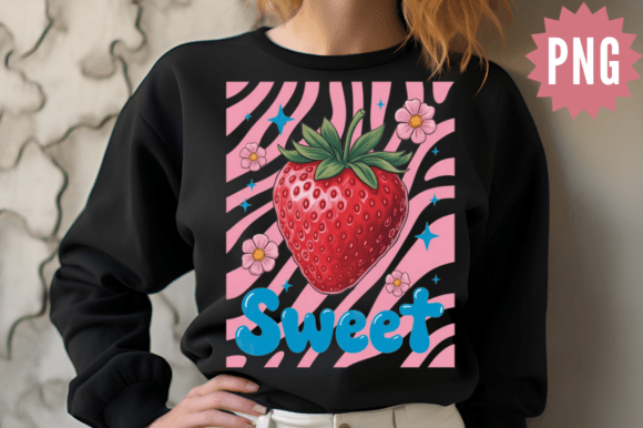 Retro Strawberry Sweet PNG Design Review