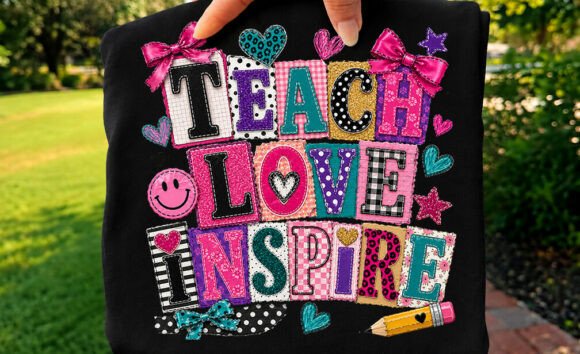 Reviewing Patchwork Teach Love Inspire Shirt PNG
