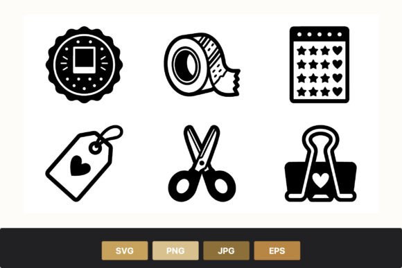 Seal Label Tape Tag Scissors Clip Icons Review